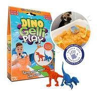 Zimpli Kids Dino Gelli Play Orange, 2 x Dinosaur Figures, Magically turns water into thick, colourful goo, Role Play Toys, Child's Play, Educational Learning Toys for Toddlers & Children