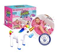 Zimpli Kids Glitter Gelli Baff Pink with Inflatable Unicorn, 1 Bath or 6 Play Uses, Magically turns water into thick, colourful goo, Messy & Multi-Sensory Toy for Children, Unicorn Toys for Girls