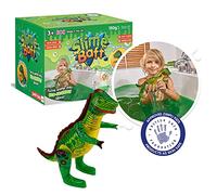 Zimpli Kids - Slime Baff Green with Inflatable Dino, 1 Bath or 4 Play Uses, Magically turns water into gooey, colourful slime, Dinosaur Toys for Boys, Messy & Sensory Bath Gifts for Children