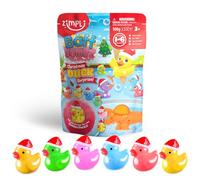 ZIMPLI Large Christmas Duck Surprise Bath Bomb, 1 of 6 Duck Toys to Collect, One per Baff Bomb, Christmas Toys for Children, Bath Toy Stocking Fillers