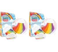 ZIMPLI - Large Cloud Rainbow Baff Bombz, Create a Rainbow Effect, fizzing, bathtime Adventure, Bath Bomb Fizzing Fun for Children 4 5 6 7 8 9 (Pack of 2)