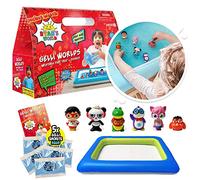 ZIMPLI - Ryan's World Gelli Worlds, 5 Use Pack, 6 x Ryan's World Figures, Inflatable Tray, Children's Imaginative Playset for Boys and Girls, Certified Biodegradable Powder