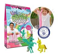 ZIMPLI - Unicorn Slime Play Pink, 2 x Unicorn figures, Magically turns water into gooey, colourful slime, Fantasy Birthday Gift for Toddlers 3 Years+