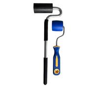 Zimpty ZY364 Long Handle J Roller with Rubber Roller, 1-1/2 Inch by 3 Inch for Veneer Laminating and Floor Laminate Tool