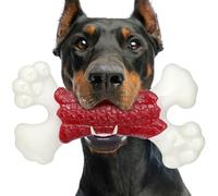 Zinbo Dog Toys for Aggressive Chewers, Dog Toys for Large Dogs, Indestructible Dog Bones for Aggressive Chewers, Tough and Durable Dog Chew Toy, Real Bacon & Beef Flavors (Large, Beef) (Medium, Bacon)