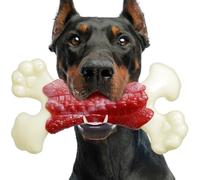 Zinbo Dog Toys for Aggressive Chewers, Large Dogs, Indestructible Dog Bones, Tough Dog Chew Toy, Real Bacon Flavor