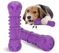 Zinbo Rubber Dog Toys Indestructible, Interactive Dog Toys for Medium Large Aggressive Chewers, Tough Squeaky Chew Toys to Keep Them Busy, Training/Teeth Cleaning/Boredom Relief