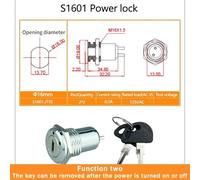 Zinc 2 Position ON OFF Key Lock Switch 12 16 19mm Electronic Power Switch Compatible With Security Electronics Deposit Box For Part Number 5 10 20Set(S1601(Function two))