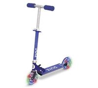 Zinc 2 Wheeled Twister Light Up Scooter Folding Inline Scooter with Light Up LED Wheels, Adjustable Height, Blue