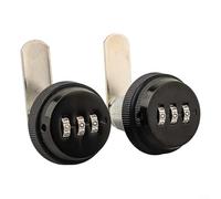 Zinc Alloy 2 Piece Combination Lock Set Secure Your Belongings in Mailboxes and Filing Cabinets Effectively(Black)