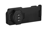 Zinc Alloy 3 Digit Coded Window Stoppers Lock Cabinet Password Locks 1Pcs(Black-3inch)