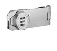 Zinc Alloy 3 Digit Coded Window Stoppers Lock Cabinet Password Locks 1Pcs(Silver-3inch)