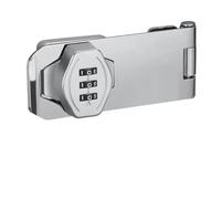 Zinc Alloy 3 Digit Coded Window Stoppers Lock Cabinet Password Locks 1Pcs(Silver-4inch)