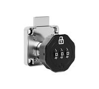 Zinc Alloy 3-Digit Combination Cabinet Cam Lock, Keyless Security Lock for Mailbox, Drawer, Filing Cabinet, Adjustable Design with Silver Finishbabominimer