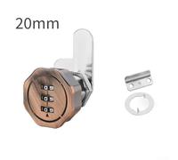 Zinc Alloy 3-Digit Combination Lock for Cabinet, Cupboard, Drawer, Mailbox, Resettable Code Locker Lock Suitable for 12mm Plate, Caravans, Motorhomes, Boats,(Red Bronze)