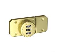 Zinc Alloy 3 Digit Combination Lock for Secure Drawer and Cabinet Access (Gold)