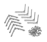 Zinc Alloy 90 Degree Spring Hinge, Decorative Seven-Letter Design for Wood Box Cabinet Desk, Silver 30x30mm 10-Pack