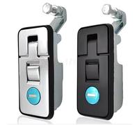 Zinc Alloy Adjustable Lever Manual Compression Trailer Truck Caravan Lock with 2 Keys 1Pcs(Black)