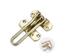 Zinc Alloy Alloy Hotel Bolt Buckle Door Lock Safety Chain Door Buckle Safety Lock with Screw Installation 1Pcs(Gold)