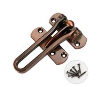 Zinc Alloy Alloy Hotel Bolt Buckle Door Lock Safety Chain Door Buckle Safety Lock with Screw Installation 1Pcs(Red Bronze)