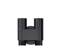 Zinc Alloy Angle Valve Wall Mount Toilet Bidet Sprayer Set, One in Two Out Water Control for Bathroom(Black - Two Control)