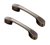 Zinc Alloy Antique Bronze Handle Pulls, Retro Door Pulls Cabinet Handle Pulls Cupboard Pulls, Wardrobe Handles Drawer Handles,64mm, 2 PCS