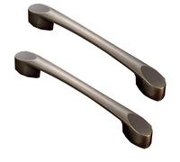 Zinc Alloy Antique Bronze Handle Pulls, Retro Door Pulls Cabinet Handle Pulls Cupboard Pulls, Wardrobe Handles Drawer Handles,96mm, 2 PCS