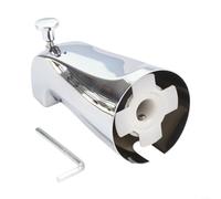 Zinc Alloy Bath Spout Wall Mount Tub Faucet with Diverter Silver Bathroom Tap Fitting 3/4 Inch Pipe Thread Inlet Hand Shower Outlet Adapter Heavy