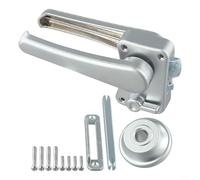 Zinc Alloy Bathroom Door Lock with Handle Knob, Privacy Latch for RV, Caravan, Yacht or Boat Interior Doors, Wear-Resistant Chrome Finish,