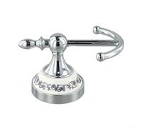 Zinc alloy bathroom hardware pendant with double hooks and gold plating delivering resistant and reliable hanging solution (B)