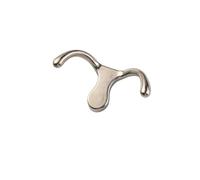 Zinc Alloy Black Single Simple Furniture Wardrobe Hardware Fitting Room Clothes Hats Wall Metal Small Coat Hook(Silver)