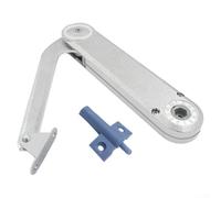 Zinc Alloy Cabinet Door Support Rod With Soft Close Buffer, Heavy Duty Lid Stay For Overhead Cupboards, Adjustable 70-110 Degree Opening Angle, Silver Finish