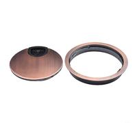 Zinc Alloy Cable Grommet 50mm 60mm 80mm Rotatable Flip-Top Desk Wire Cover for Office Home Computer Table Management(red bronze 80mm)
