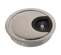 Zinc Alloy Cable Hole Cover for Desks Detachable and Anti Corrosive for Keeping Cables Organized (Brushed 60MM)