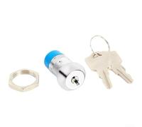 Zinc Alloy Cam Lock 19mm for Electrical Cabinets | Brass key included, reset switch support, fire system compatible, robust zinc build, 19mm bore size