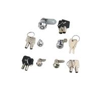 Zinc Alloy Cam Lock Industrial Electrical Box Commercial Flat Circular Drawer Key Iron 1Pcs(E-Style cam Lock)