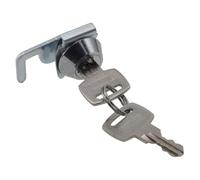 Zinc Alloy Cam Lock with Quick Clip and Coded Keys for Cash Drawers, POS Systems, Metal Cabinets, Vending Machines, Gym Lockers, Flight Boxes, Silver, 32 x 21.5mm