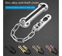 Zinc Alloy Chain Door Lock for Enhanced Home Security, Child-Safe Ventilation Latch with Easy Installation, Silver/Black/Gold/Red Bronze/Green Bronze