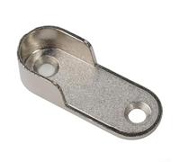 Zinc Alloy Closet Tube Support Bracket 2PCS for Wardrobe Rod End with 32mm Hole Pitch Fits 16mm Diameter Round Pole Hardware Only (8PCS)