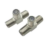 Zinc alloy coaxial adapter connector for secure connection of F-type cable and satellite installation