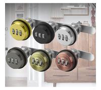 Zinc Alloy Combination Lock Box with 3 Digit Dial for Secure Mail Storage, Tool Boxes, and School Lockers (Black)