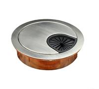 Zinc Alloy Desk Grommet Cable Hole Cover, Rotatable Flip-Top Wire Management for Office Home, 50mm 60mm 80mm Diameter(brushed 60mm)