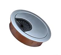 Zinc Alloy Desk Grommet Cable Hole Cover, Rotatable Flip-Top Wire Management for Office Home, 50mm 60mm 80mm Diameter(pearl chrome 60mm)