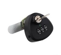 Zinc Alloy Digital Password Lock 20/25mm 3 Group Mechanical Combination Lock with Key for Mailbox Door Drawer Cabinet Office Home Storage Security System (20mm Black)