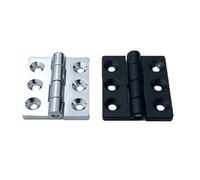 Zinc Alloy Door Hinges, Square Folding Surface Mounted Hinge for Power Distribution and Industrial Cabinets, Chrome Finish, 1 Piece