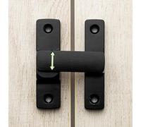 Zinc Alloy Door Latch With Glow In The Dark Visual Aid For Use On Doors Where Lighting Is Minimal Or Absent(Black)