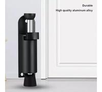 Zinc Alloy Door Stop Base Holder with Spring-Loaded Foot Release, Anti-Slip Design for Secure Floor or Door Mounting, Strong Spring Gate Lock Catch, for Easy Instal