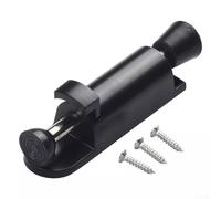 Zinc Alloy Door Stop Holder with Spring-Loaded Foot Release Switch, Heavy Duty Floor or Door Mounted Stopper for Home, Gate and Office Use, Black, Includes Mounting Screws