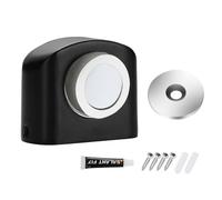 Zinc Alloy Door Stopper, No-Drill Floor Mounted with Brushed Finish, Modern Manual Control for Home Office