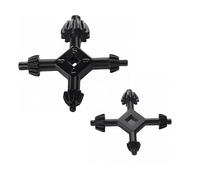 Zinc Alloy Drill Chuck Wrench for 3/8" 1/2" 3/4" 1" Bits 2 Pcs 4-in-1 Drill Chuck Key Set Heavy-Duty & Lightweight Hand Drill Key Compatible with Most Electric Drills, Impact Drivers, and Home Tools